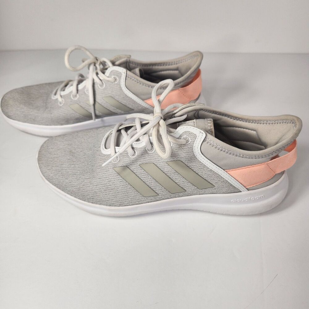 Adidas Cloudfoam Athletic Running Women's Shoes Size 8 Gray/coral HWA1Y3001